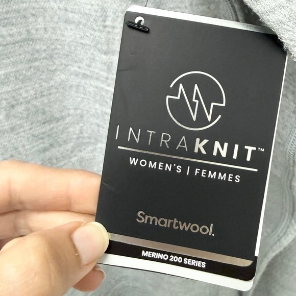 Smartwool Intraknit Merino 200 Crew Base Layer Light Gray Women's Large NWT - Picture 6 of 7